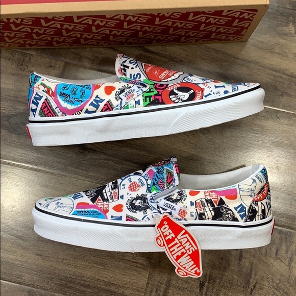 Vans WMNS Classic Slip-On Vans Mash Up Sticker Sneakers - Picture 6 of 16